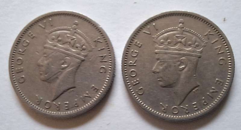 Southern Rhodesia 1947 George VI 6d x2 Copper-nickel