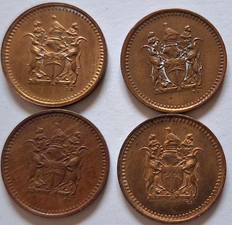 Rhodesia 1977 1c x4 Bronze