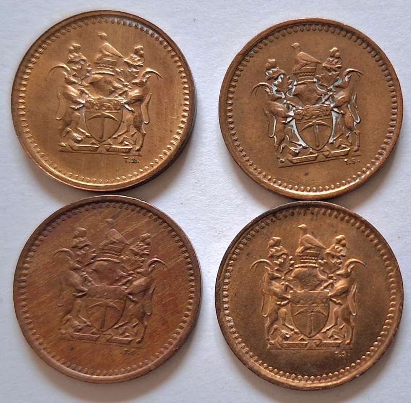 Rhodesia 1977 1c x4 Bronze