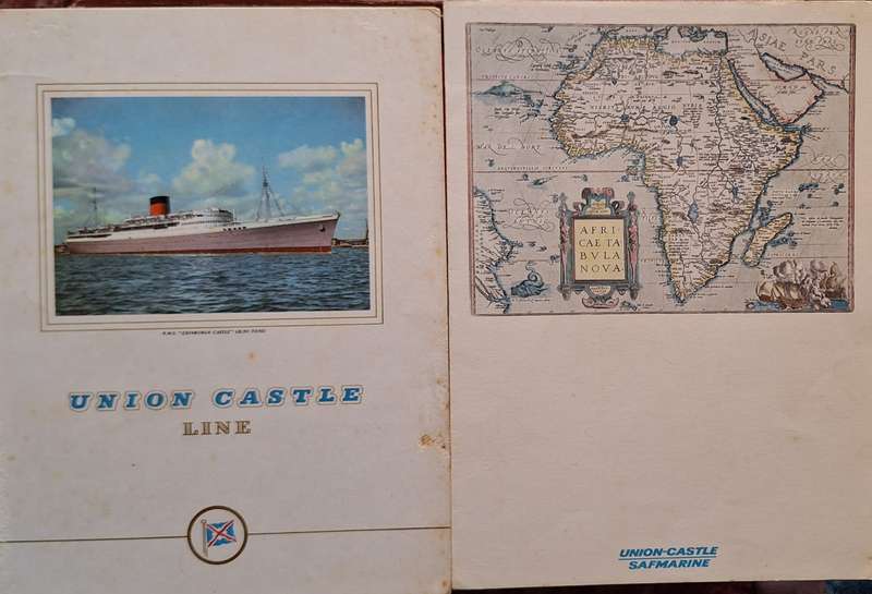 2 Blank Union Castle Line Menu Cards