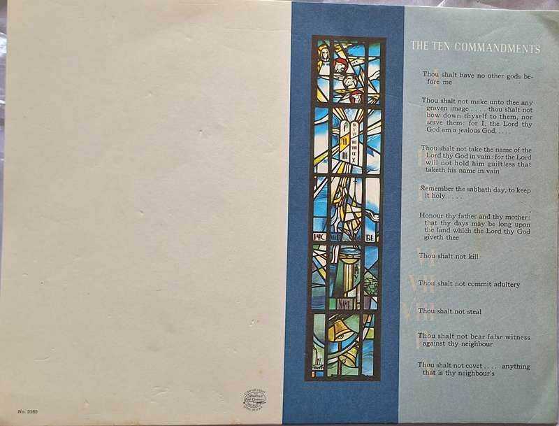 Approx 40 A4 One Fold Hermitage Art Co, Chicago Blank Pages with Ten Commandments on front