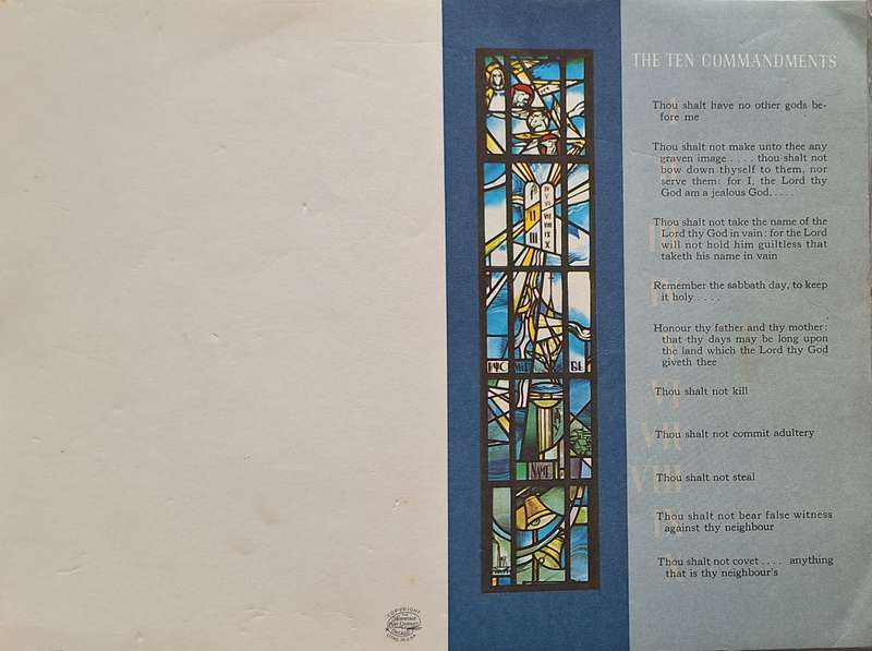 Approx 40 A4 One Fold Hermitage Art Co, Chicago Blank Pages with Ten Commandments on front