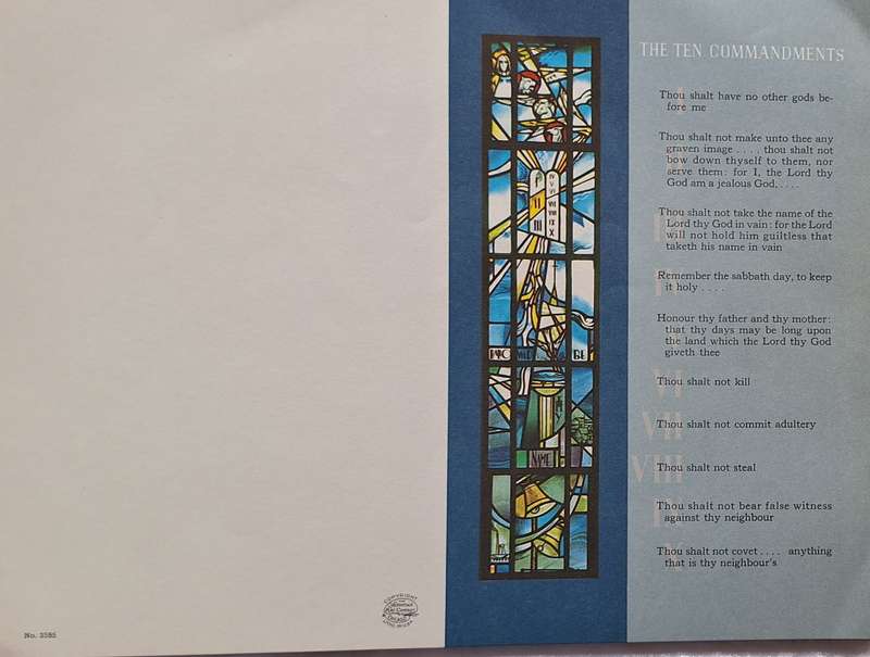 Approx 40 A4 One Fold Hermitage Art Co, Chicago Blank Pages with Ten Commandments on front