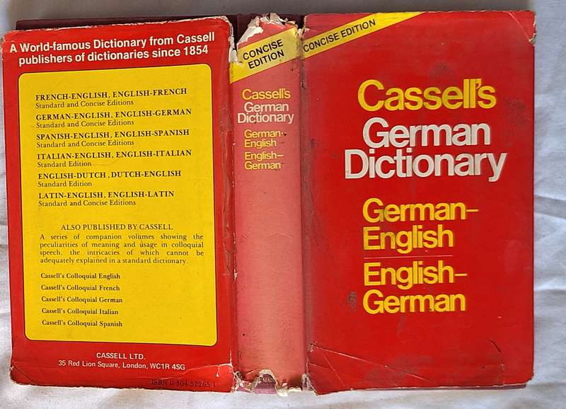 Cassell's German Dictionary German-English English-German Hardcover 1979 2nd Ed 11th Imp