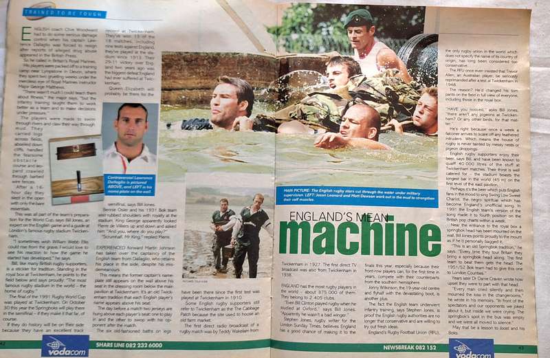 Rugby World Cup '99 You Supplement written by Dana Snyman and Newspaper Cuttings