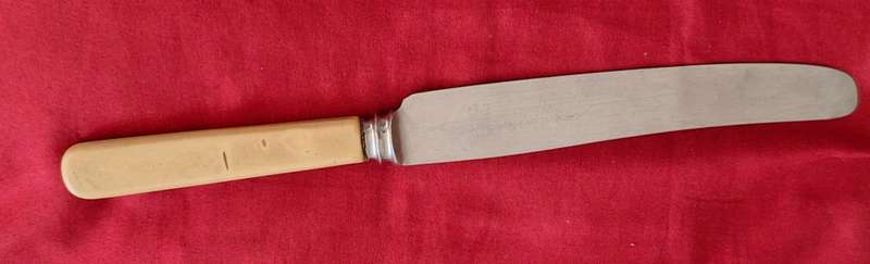 1 Vintage Harris Miller & Co Sheffied Faux Bone  Table Knife