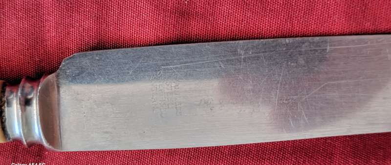 1 Vintage Harris Miller & Co Sheffied Faux Bone  Table Knife