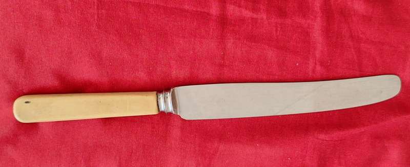 1 Vintage Harris Miller & Co Sheffied Faux Bone  Table Knife