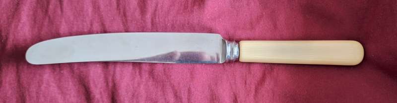 1 Vintage Harris Miller & Co Sheffied Faux Bone  Table Knife