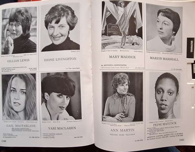 Spotlight 1977/78 Edition Actresses (A-K) and (L-Z) Paperback