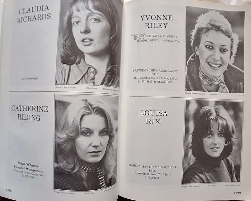 Spotlight 1977/78 Edition Actresses (A-K) and (L-Z) Paperback