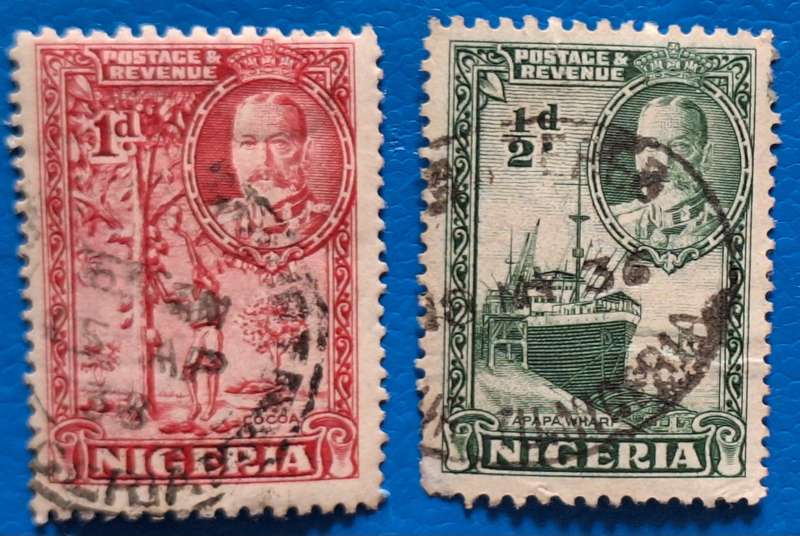 Nigeria 1936 George V Pictorial Issue 2 Used Hinged stamps