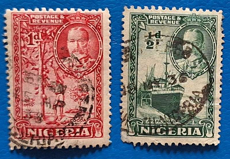 Nigeria 1936 George V Pictorial Issue 2 Used Hinged stamps