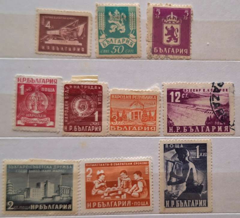 Bulgaria Mixed Lot of 3 Used and 7 Unused some Hinged stamps
