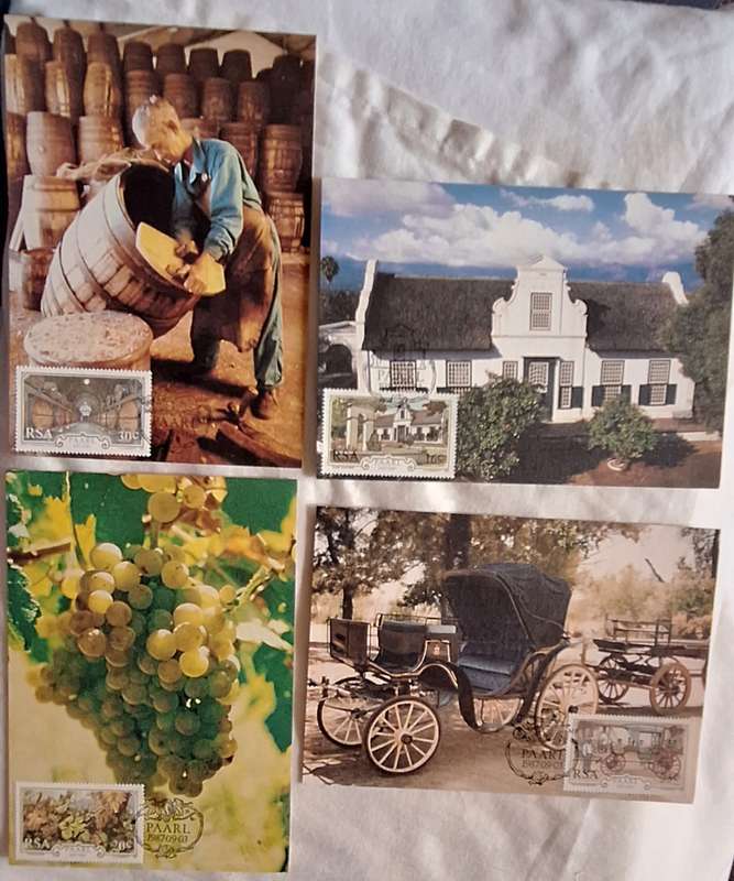 South Africa 1987 Paarl 300th Anniversary Set of 4 Maxi Cards