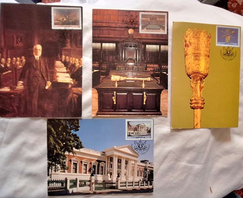 South Africa 1985 Inauguration of Cape Parliament Building Set of 4 Maxi Cards