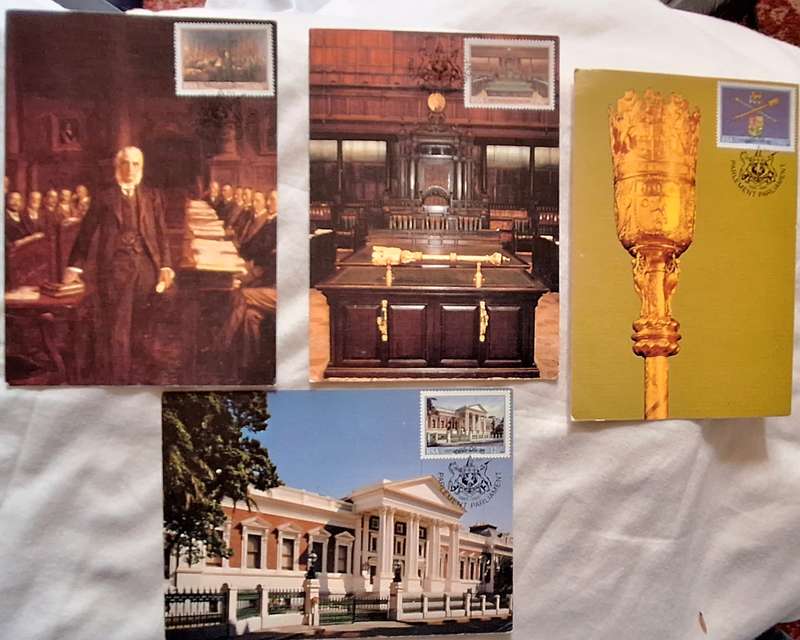 South Africa 1985 Inauguration of Cape Parliament Building Set of 4 Maxi Cards