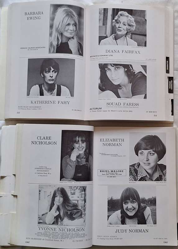 Spotlight 1977/78 Edition Actresses (A-K) and (L-Z) Paperback