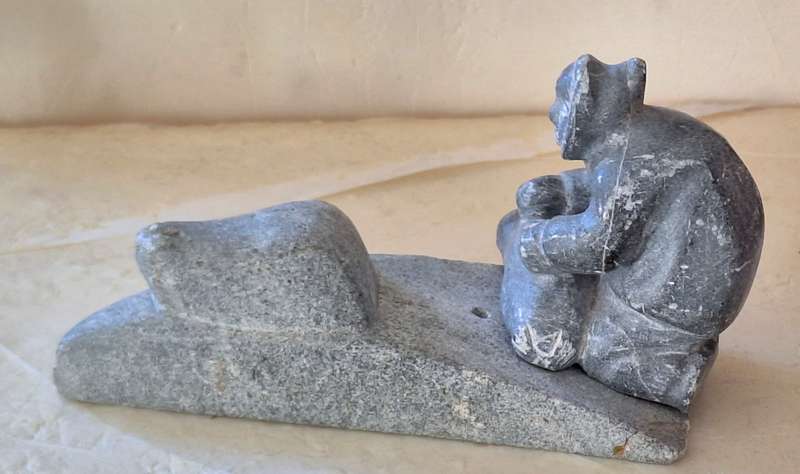 Canada Eskimo Art Carved Stone Sculpture 4-0135