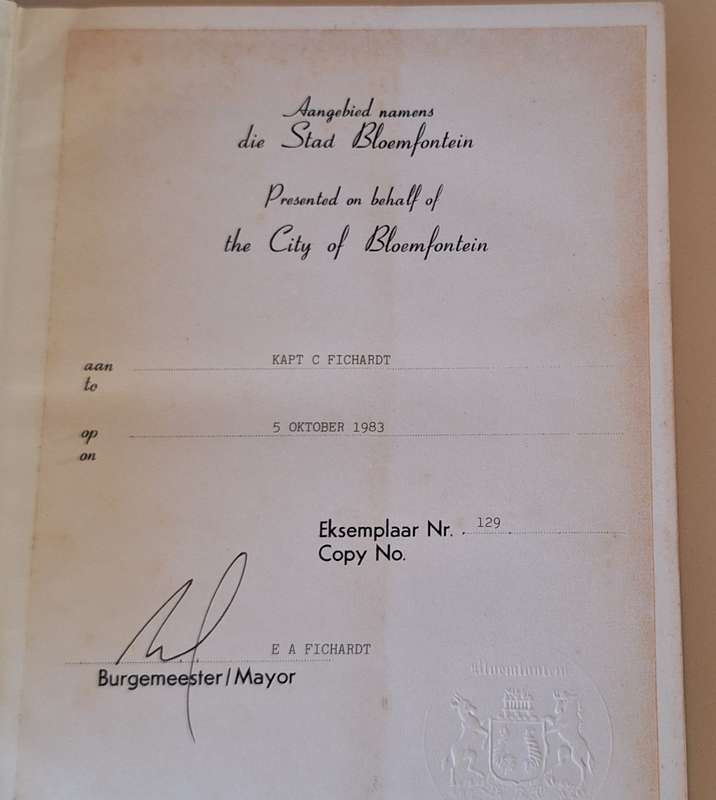 Bloemfontein: die ontstaan van 'n stad 1846-1946 deur Karel Schoeman Hardeband Eksemplaar Nr 129