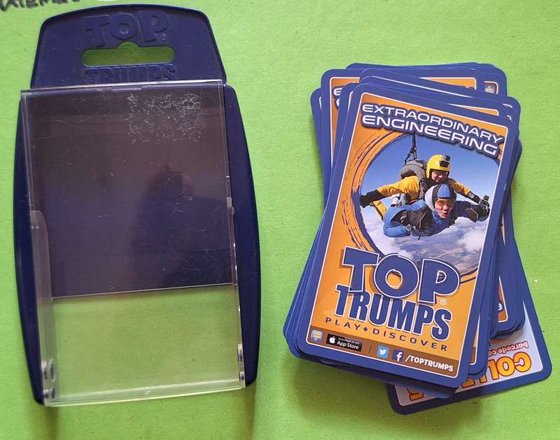 Top Trumps Extraordinary Engineering Full Set of 30 Cards in Original container