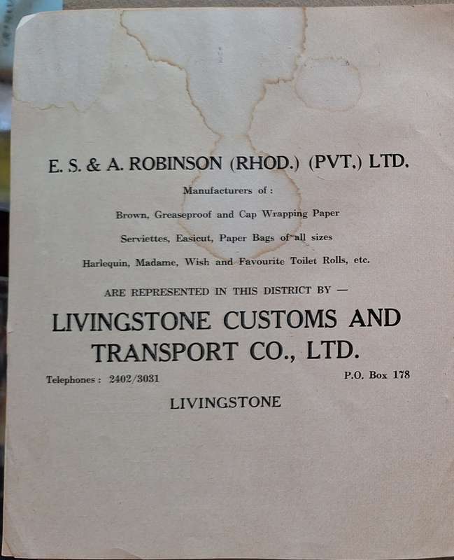 1962 Livingstone Players Programme Tobacco Time Victoria Hall (Northern Rhodesia)