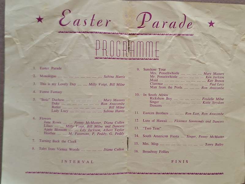 Easter Parade Programme Victoria Hall Livingstone Northern Rhodesia