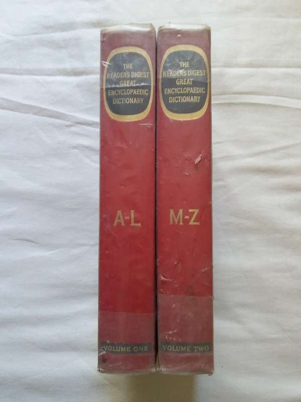 The Readers Digest Great Encyclopaedic Dictionary Volume 1-2 Hardcover 1973
