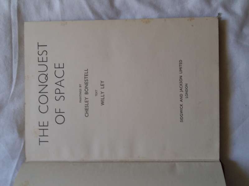 The Conquest Of Space Paintings by Chesley Bonestell Text by Willy Ley Hardcover 1950 Reprint