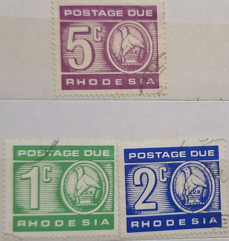Rhodesia 1970 Postage Due 3 Used stamps