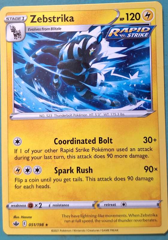 Pokemon 2021 Zebstrika 051/198