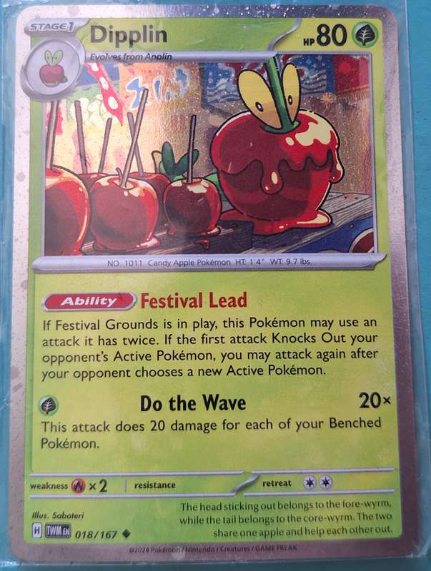 Pokemon 2024 Dipplin 018/167 Holo