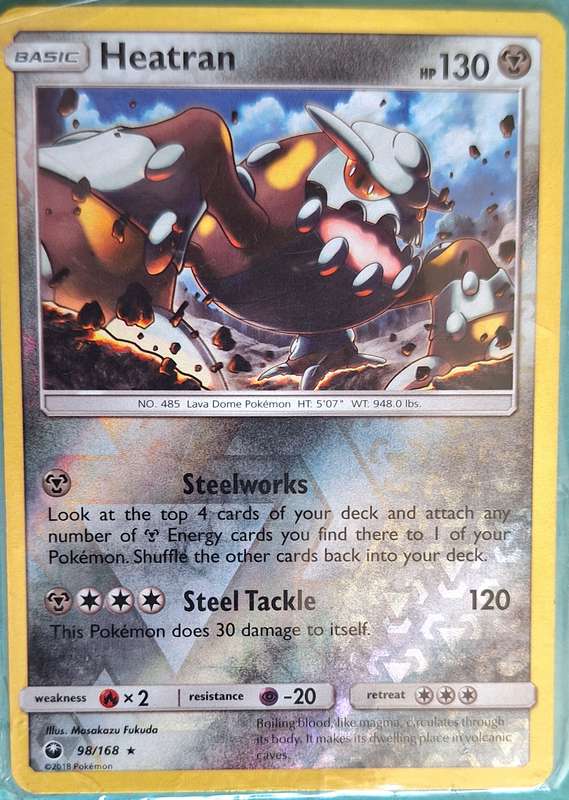 Pokemon 2018 98/168 Heatran Reverse Holo