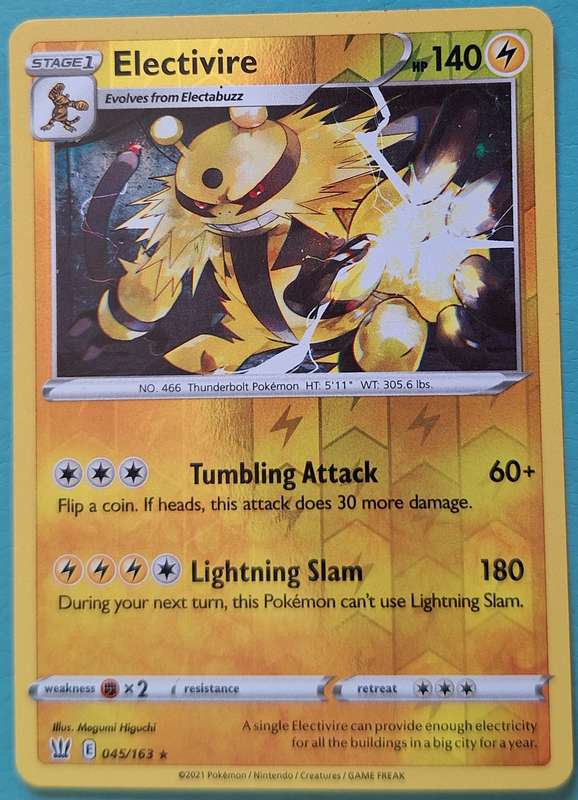 Pokemon 2021 045/163 Electivire Reverse Holo