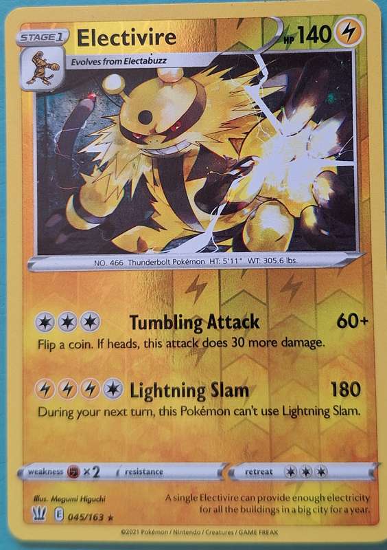 Pokemon 2021 045/163 Electivire Reverse Holo