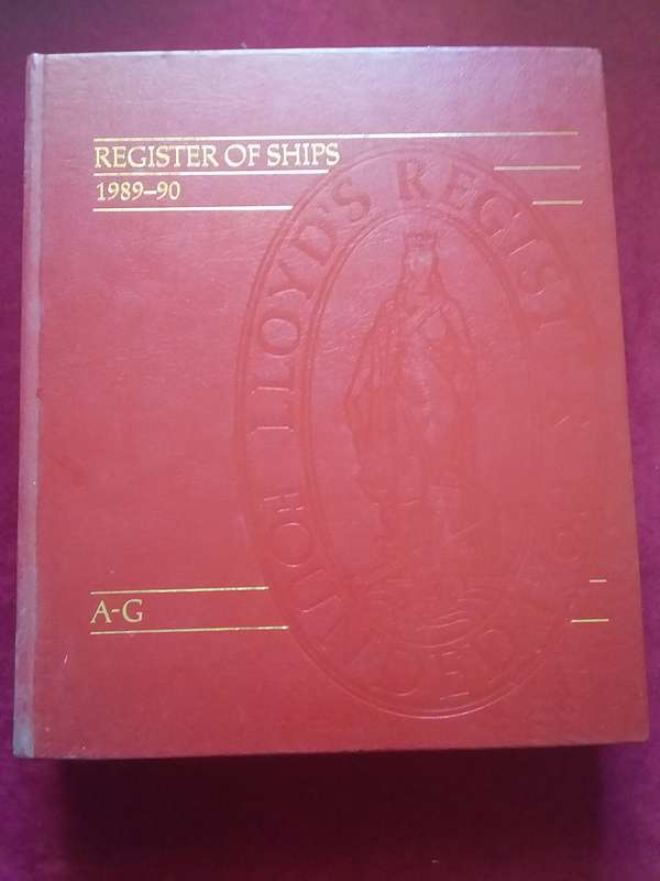 Lloyds Register of Ships 1989-90 A-G