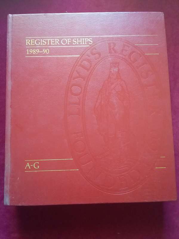Lloyds Register of Ships 1989-90 A-G