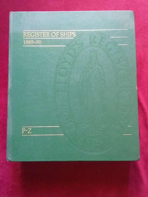 Lloyd's Register Of Ships 1989-90 P-Z Hardcover