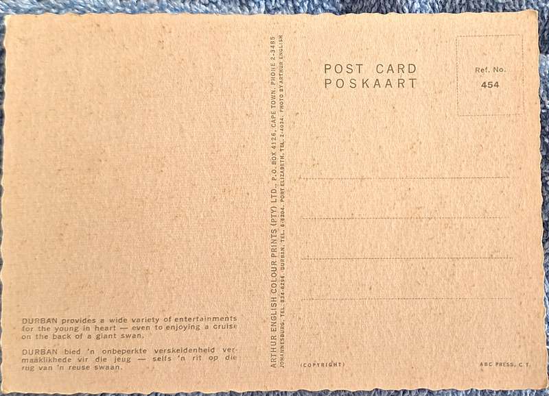 Post Card 1970's Durban (Arthur English Colour Print)