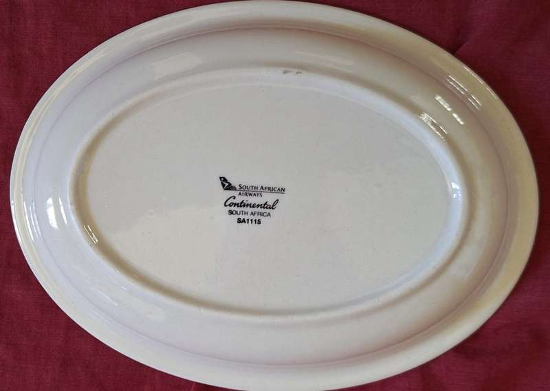 South African Airways Small Oval Porcelain Hostess Plates