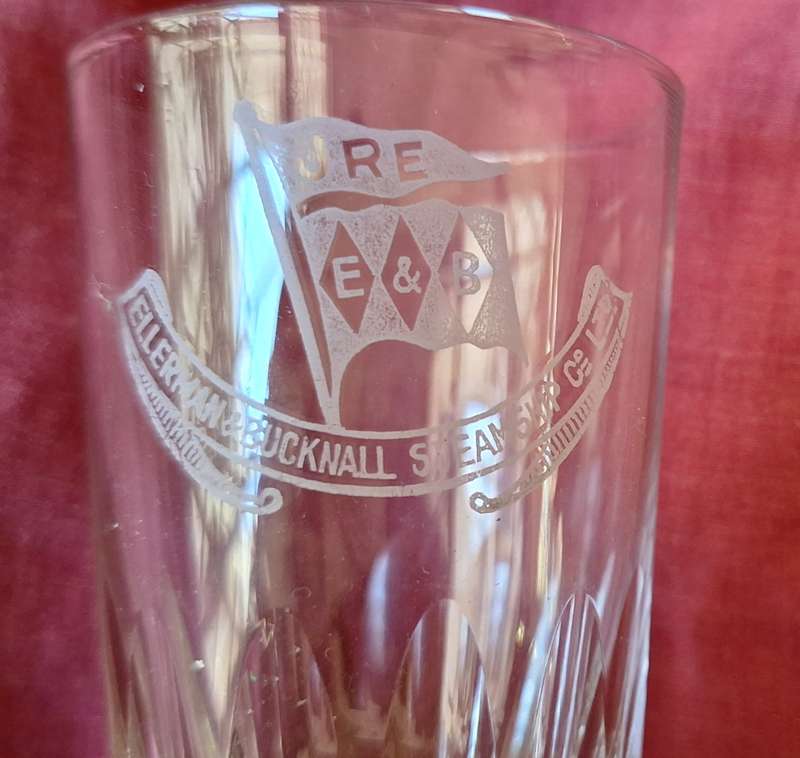 Ellerman & Bucknall Steamship Co. Ltd Embossed Cocktail Glass