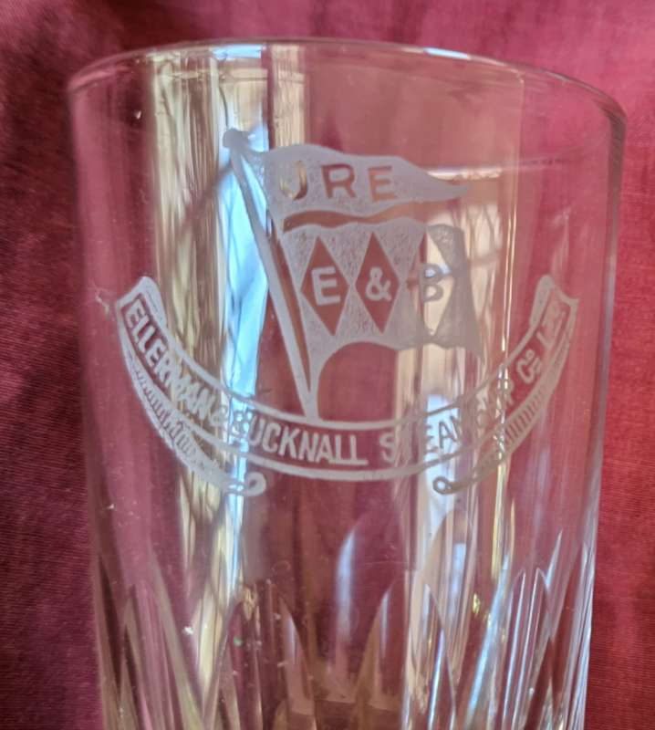 Ellerman & Bucknall Steamship Co. Ltd Embossed Cocktail Glass