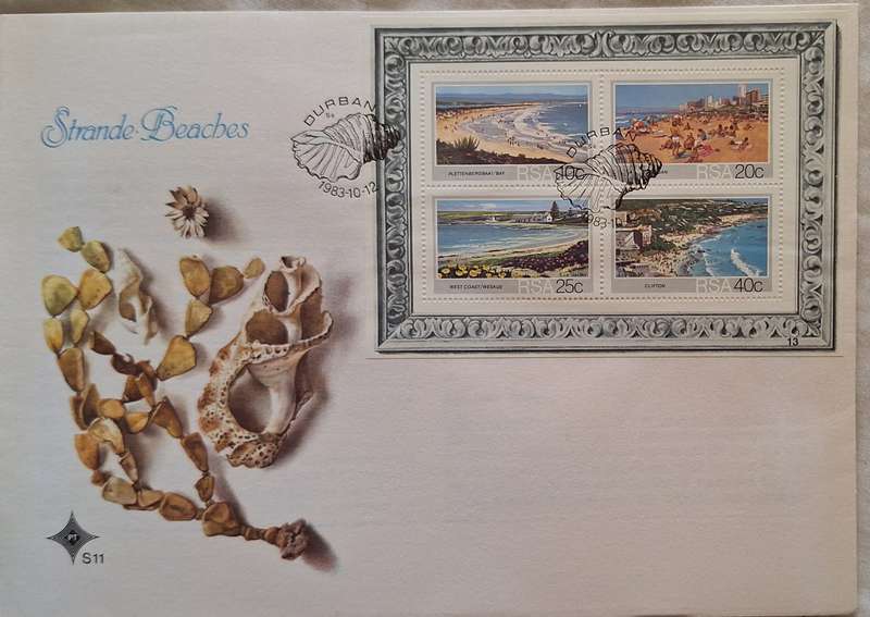 South Africa 1983 Beaches FDC with Miniature Sheet