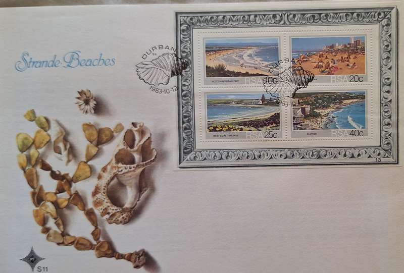 South Africa 1983 Beaches FDC with Miniature Sheet