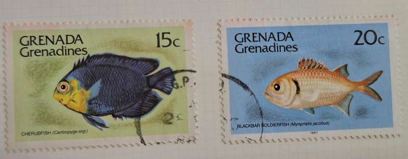 Grenada Grenadines 1980 Fish Definitives 2 Used Hinged stamps