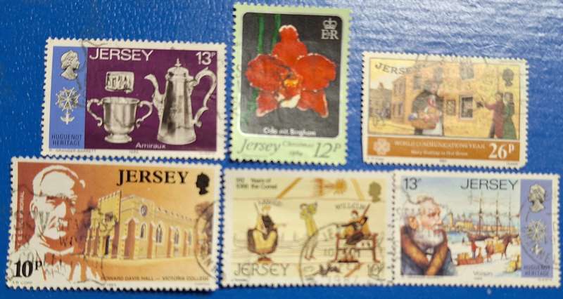 Jersey Mixed Lot of 6 Used stamps