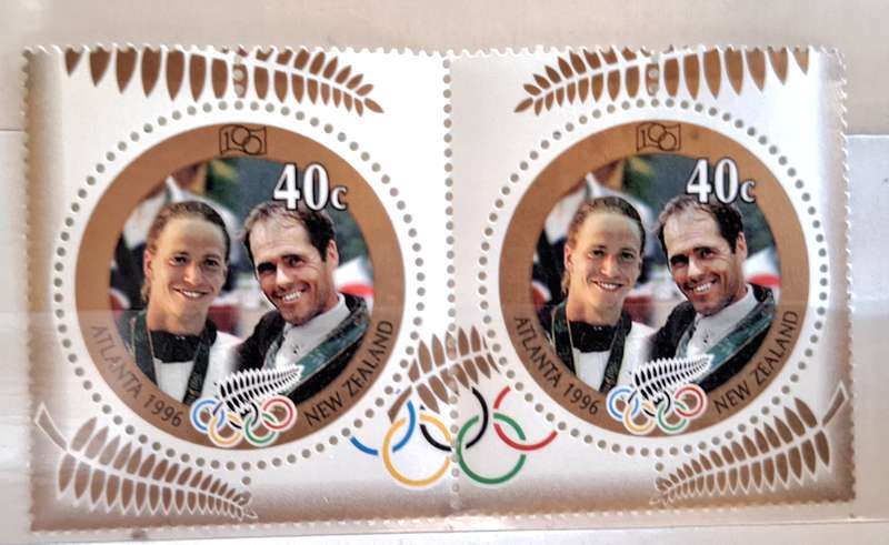New Zealand 1996 Olympic Gold Medalists Pair Mint stamps