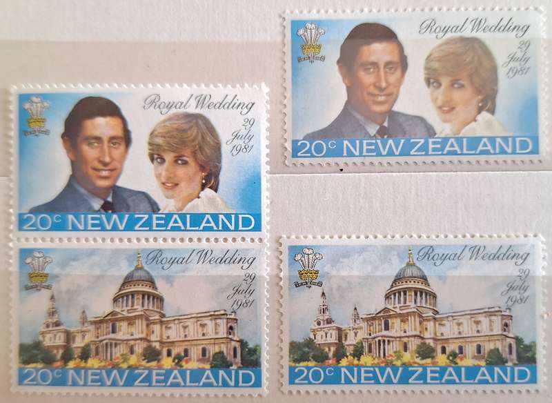 New Zealand 1981 Royal Wedding Pair of Mint stamps and Set of 2 Mint stamps