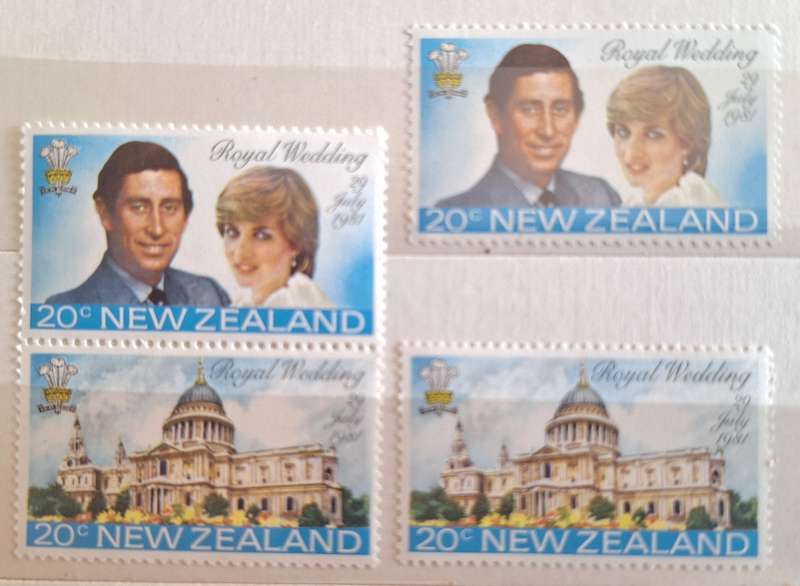 New Zealand 1981 Royal Wedding Pair of Mint stamps and Set of 2 Mint stamps