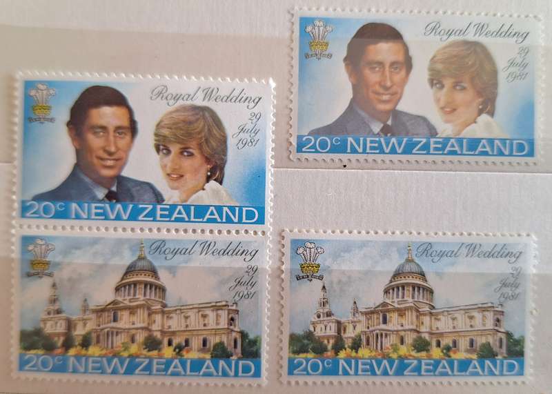 New Zealand 1981 Royal Wedding Pair of Mint stamps and Set of 2 Mint stamps